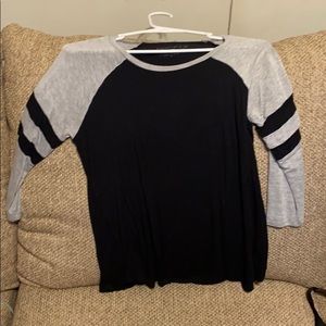 Long Sleeve Black and Grey Shirt